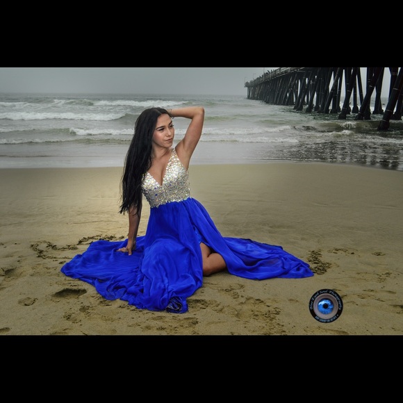 Royal blue prom or pageant gown - Picture 5 of 5